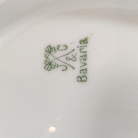 J&C Bavarian Hand-painted Rose Gravy Boat Gold Trim - Picture 11 of 12